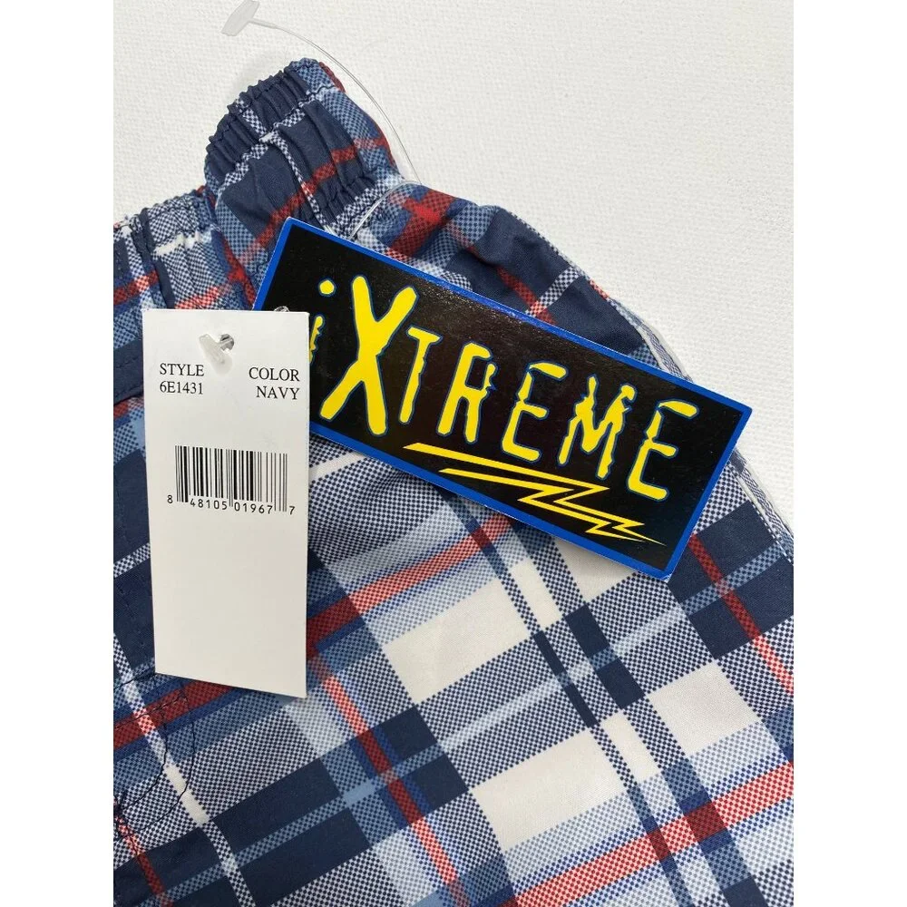 Xtreme Boys Toddler Blue Plaid Swim Trunks Shorts 24 months